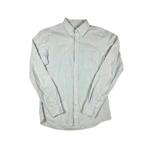Uniqlo Slim Fit Green Button Down Chest Pocket Long Sleeve Shirt Men's‎ Size M